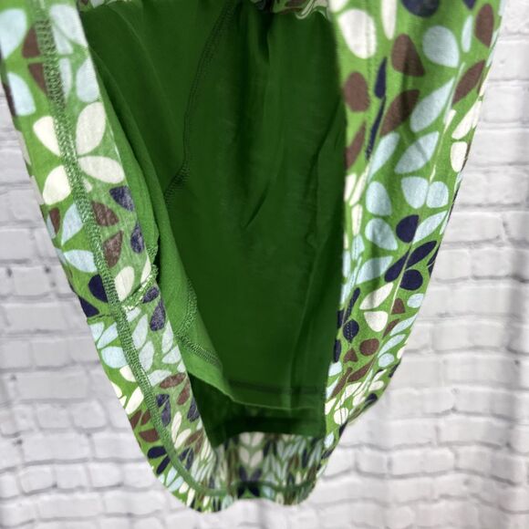 Boden Knit Knot Twist Front Jersey Printed Midi Day Dress Womens 6 Green Multi - Picture 7 of 11